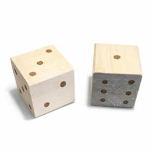 kostka drewniana -kostka do gry jasna