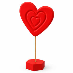 Lizak serce -stojący