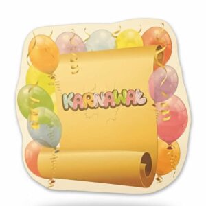 Tabliczka -karnawałowa